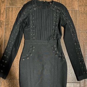 Mesh bandage mid dress